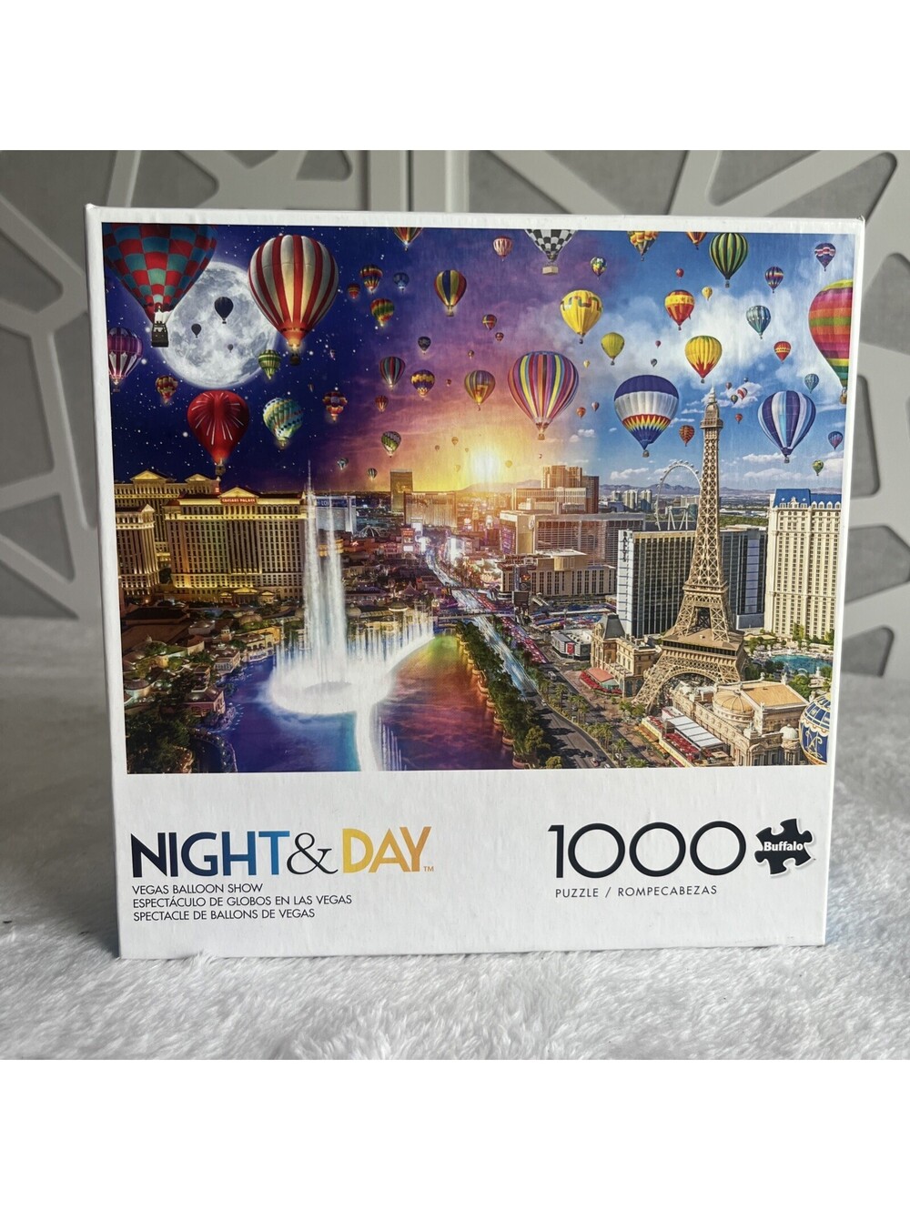 BUFFALO GAMES Night & Day Vegas Balloon Show 1000pc Las Vegas Puzzle